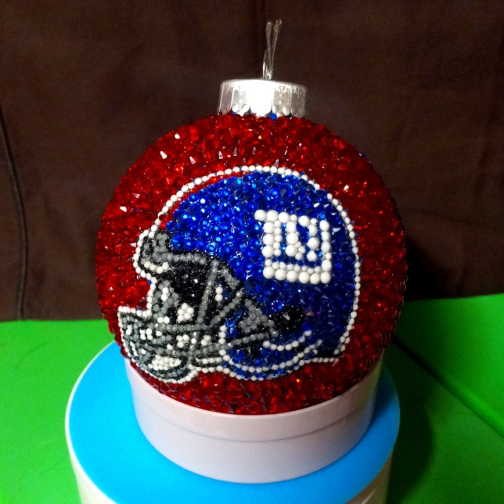 Brand new handmade New York Giants football ornament